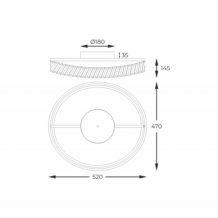 Zuma Line - Dimbare LED-plafondlamp LED/36W/230V Ø 52 cm roségoud