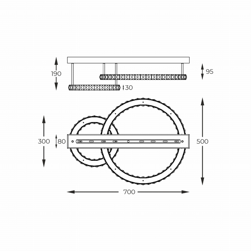 Zuma Line - Dimbare LED-plafondlamp LED/36W/230V goudkleurig