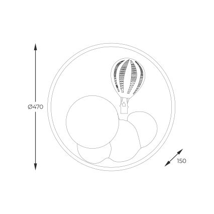 Zuma Line - LED Dimbaar children's plafond lamp LED/42W/230V 3000/5700K roze