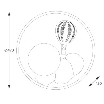 Zuma Line - LED Dimbaar children's plafond lamp LED/42W/230V 3000/5700K roze