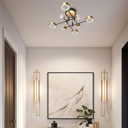 Zuma Line - dimbare LED-opbouwplafondlamp LED/60W/230V goud/zwart