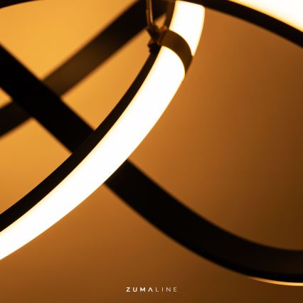 Zuma Line - Dimbare LED bevestigde hanglamp LED/44W/230V zwart/goud