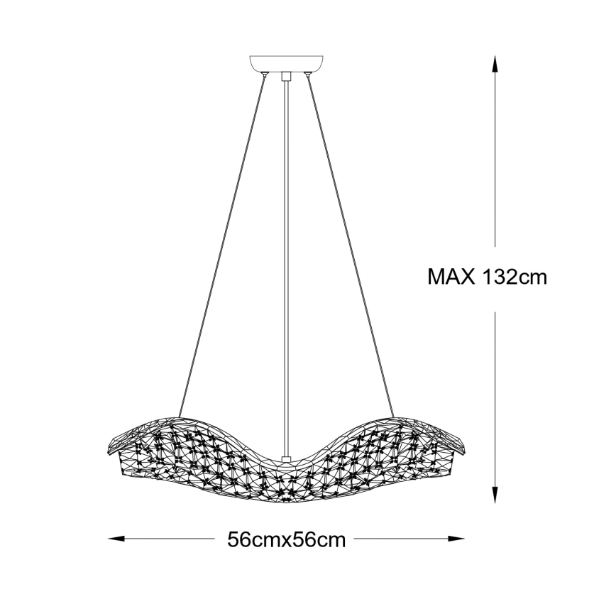 Zuma Line - Kroonluchter aan kabel 8xG9/42W/230V goud