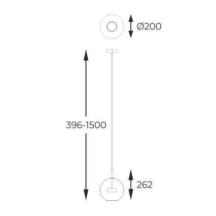Zuma Line - LED Hanglamp aan een koord LED/5W/230V goud
