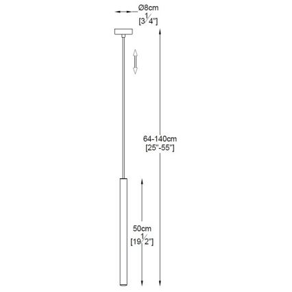 Zuma Line - LED Hanglamp aan een koord LED/5W/230V