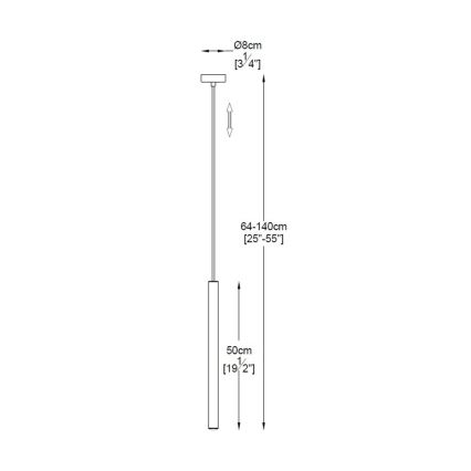 Zuma Line - LED Hanglamp aan een koord LED/5W/230V zwart