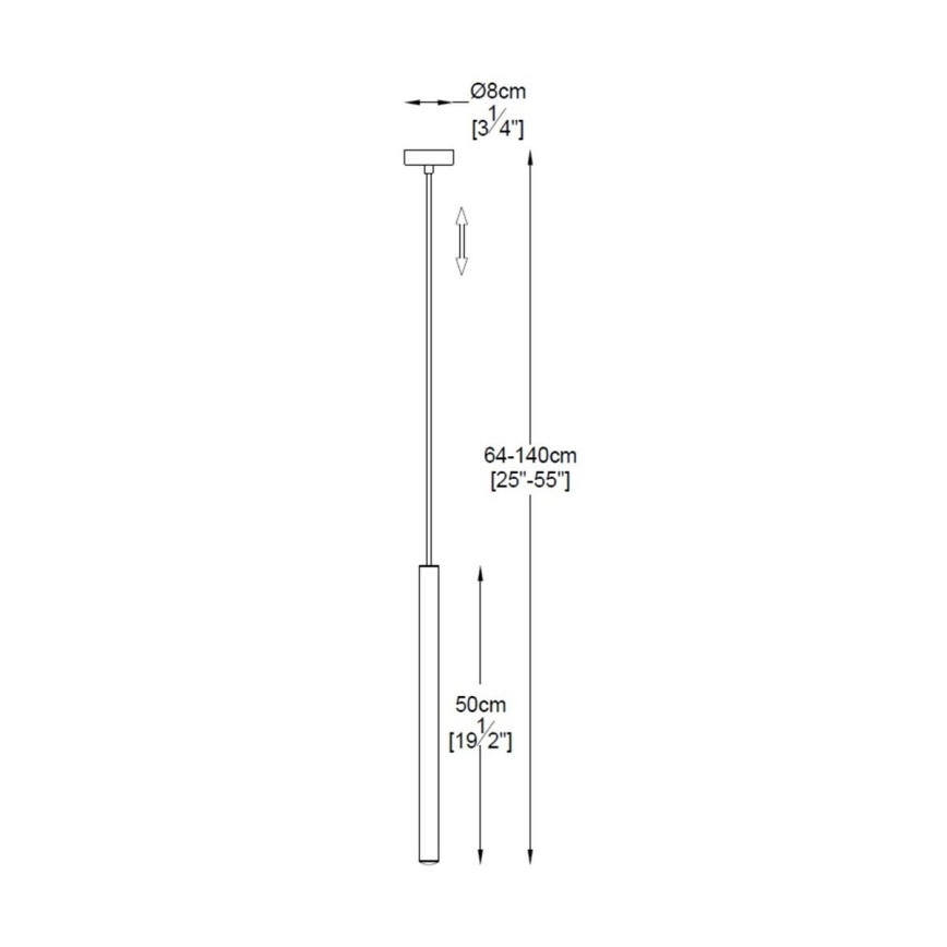 Zuma Line - LED Hanglamp aan een koord LED/5W/230V zwart