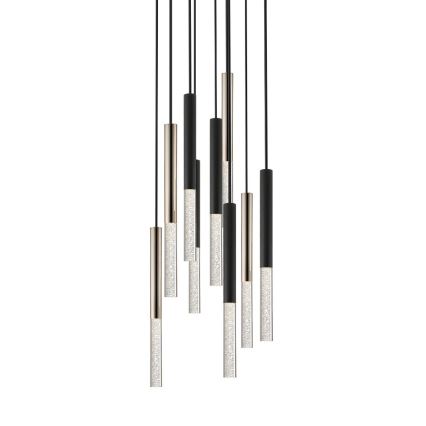Zuma Line - LED Hanglamp aan een koord 9xLED/5W/230V zwart/messing