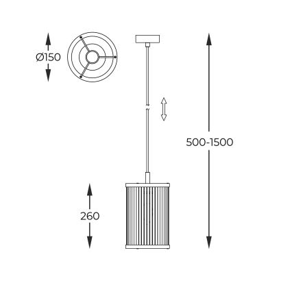 Zuma Line - Hanglamp aan een koord 1xE14/40W/230V glanzend chroom