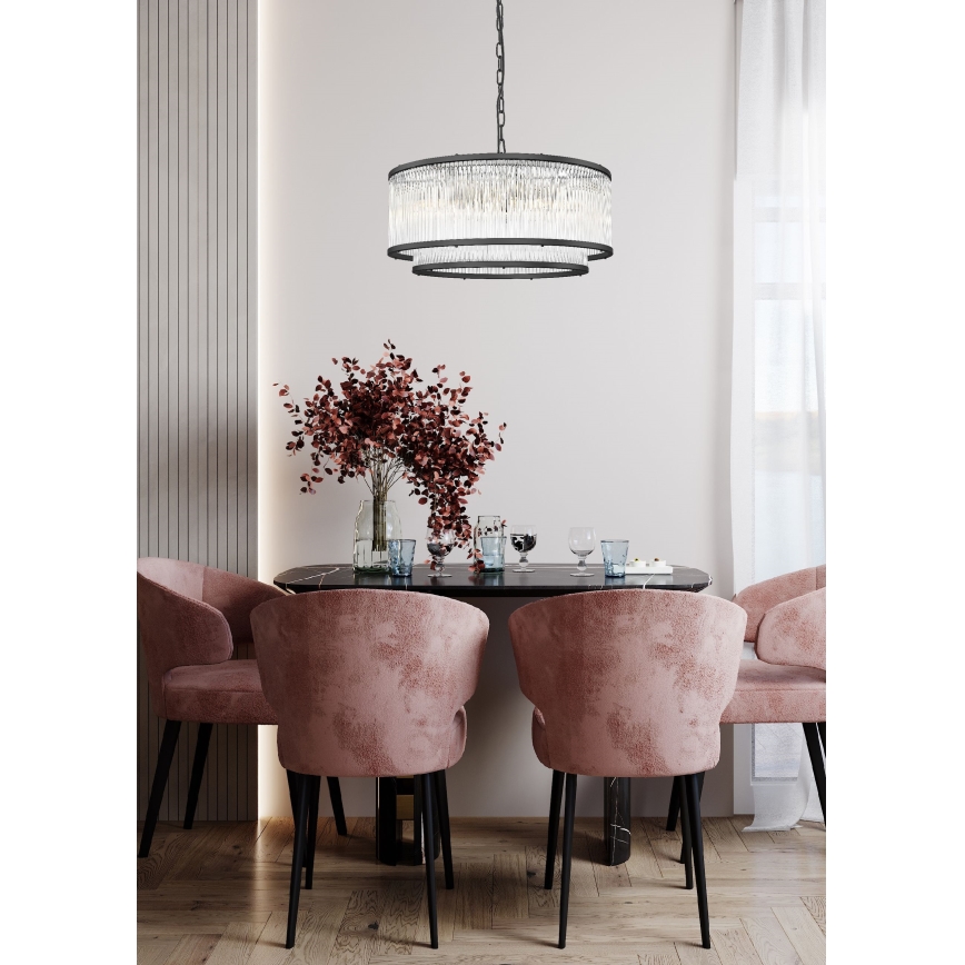 Zuma Line - Hanglamp aan een ketting 6xE14/60W/230V zwart