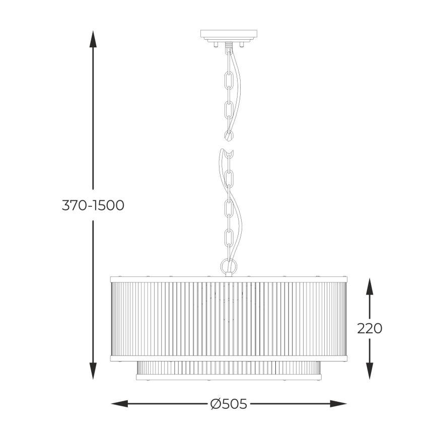 Zuma Line - Hanglamp aan een ketting 6xE14/60W/230V zwart