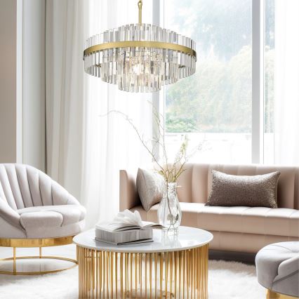 Zuma Line - Hanglamp aan een ketting 16xG9/28W/230V diameter 80 cm goud