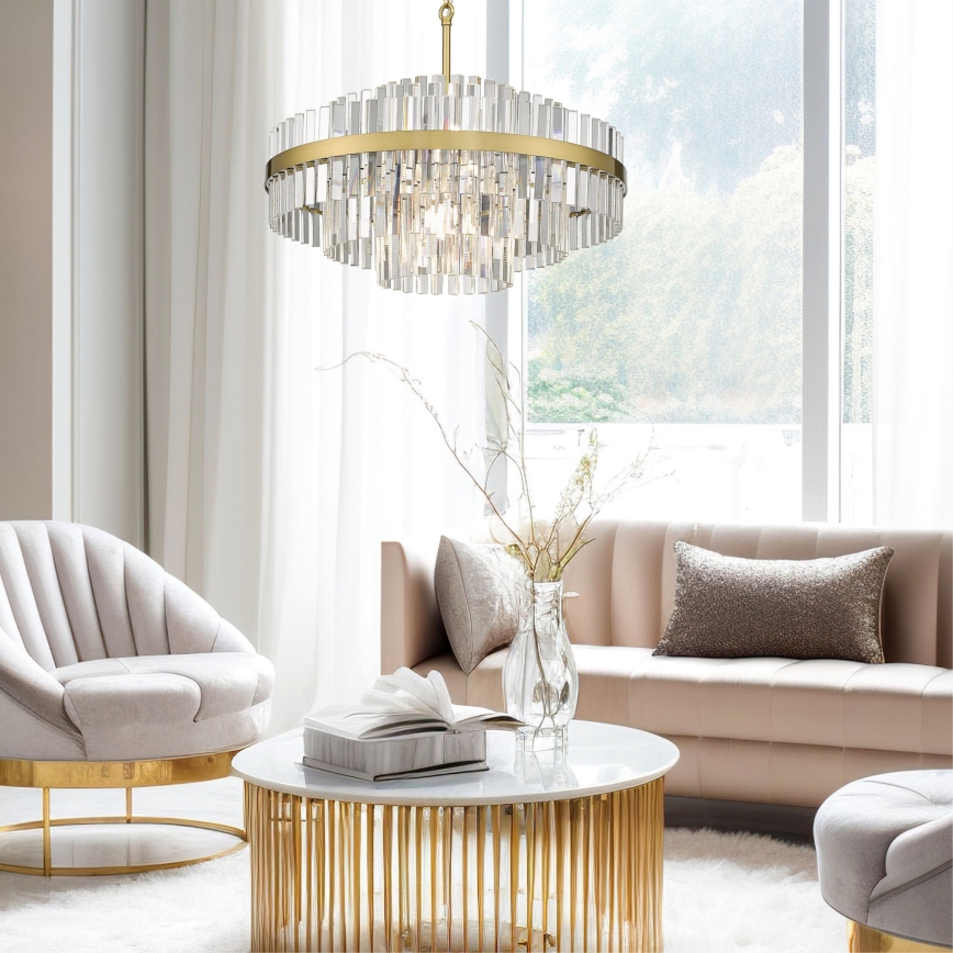 Zuma Line - Hanglamp aan een ketting 16xG9/28W/230V diameter 80 cm goud