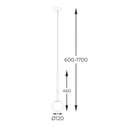 Zuma Line - Hanglamp aan een koord 1xG9/4W/230V goud