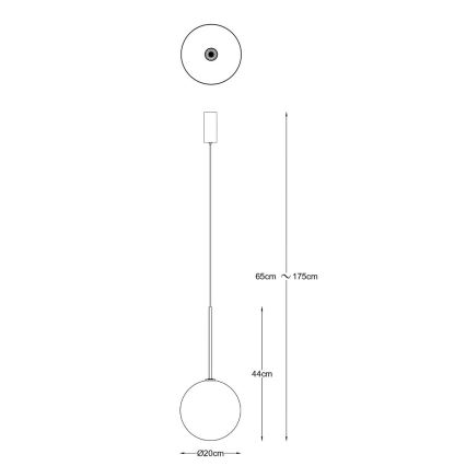 Zuma Line - Gouden hanglamp aan kabel 1xG4/2W/230V