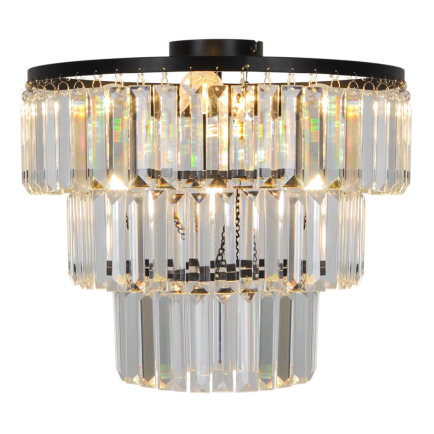 Zuma Line P17127-4-BK - Bevestigde hanglamp TIFANNY 4xE14/40W/230V zwart