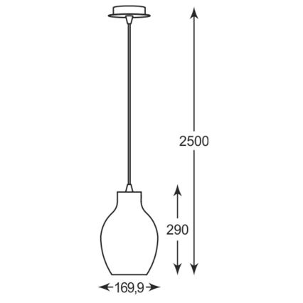 Zuma Line - Hanglamp aan een koord 1xE27/60W/230V