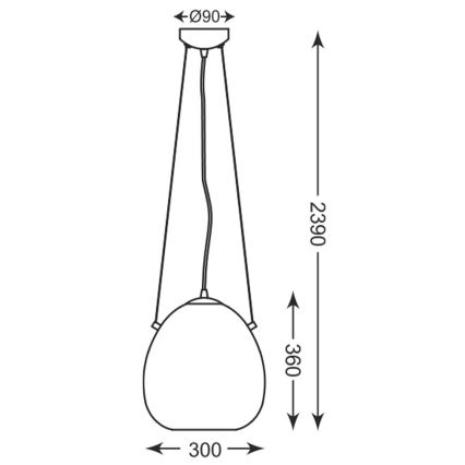 Zuma Line - Hanglamp aan een koord 1xE27/60W/230V