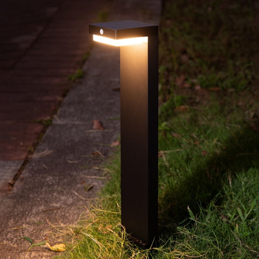 Zuma Line - LED Solar lamp met bewegings- en schemersensor LED/4,5W/2000 mAh IP44 zwart