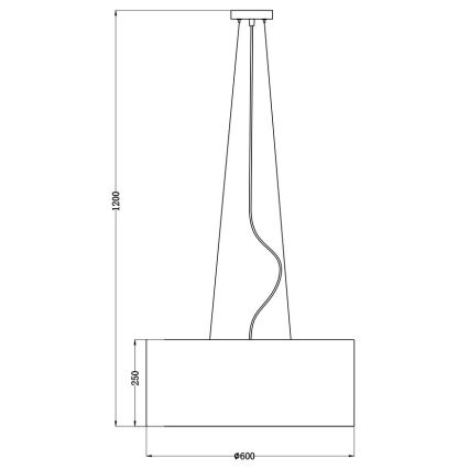 Zuma Line - Hanglamp aan een koord 4xE27/60W/230V zwart