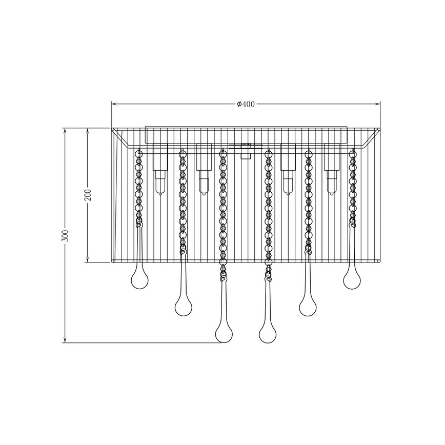Zuma Line - Plafond Lamp 8xG9/40W/230V zwart