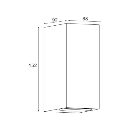 Zuma Line - Wandlamp voor buiten 2xGU10/35W/230V IP44 zwart