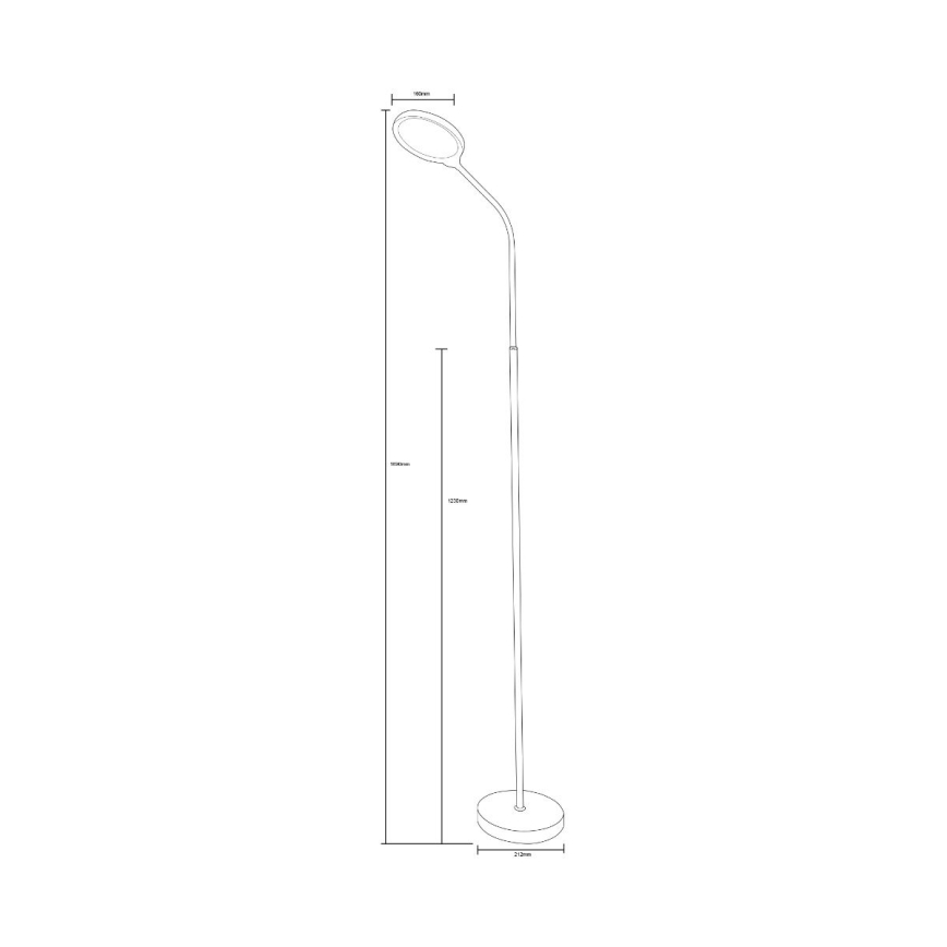 Zuma Line - LED dimbare vloerlamp LED/10W/230V 3000/4500/6500K wit
