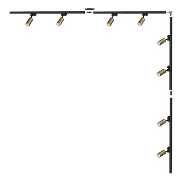 Zuma Line - Spot in railsysteem 8xGU10/35W/230V zwart/goud