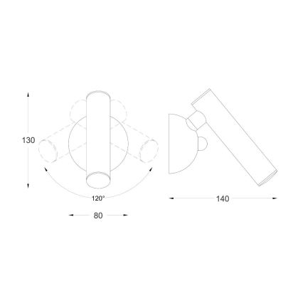 Zuma Line - LED Wandspot LED/5W/230V goud