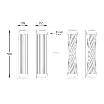 Zuma Line - Wandlamp 2xE14/60W/230V glanzend chroom