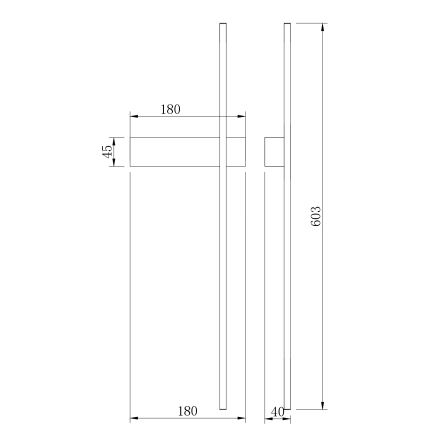 Zuma Line - LED wandlamp LED/8W/230V 3000/4000/6000K 60 cm zwart