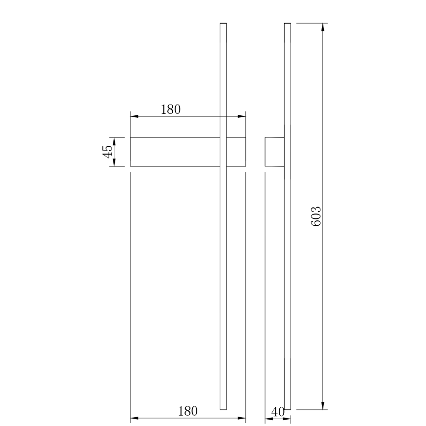 Zuma Line - LED wandlamp LED/8W/230V 3000/4000/6000K 60 cm zwart