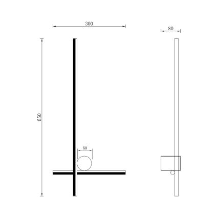 Zuma Line - LED wand verlichting LED/14W/230V zwart