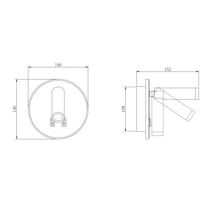 Zuma Line - Wandspot LED/5,5W/230V 4000K + LED/2,5W 3000K zwart