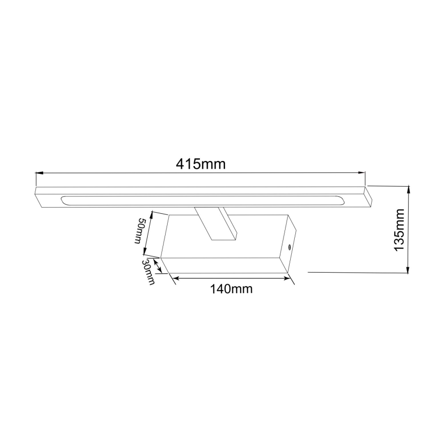 Zuma Line - LED Badkamer spiegelverlichting LED/12W/230V 41 cm IP44 glanzend chroom