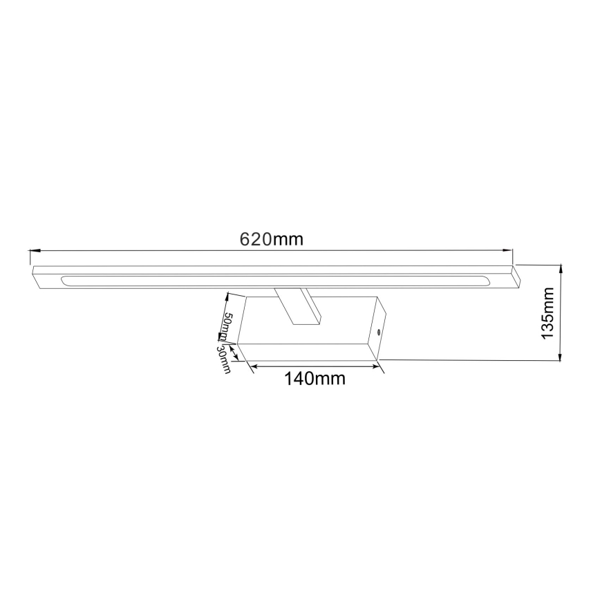Zuma Line - LED Badkamer spiegelverlichting LED/20W/230V 62 cm IP44 goud