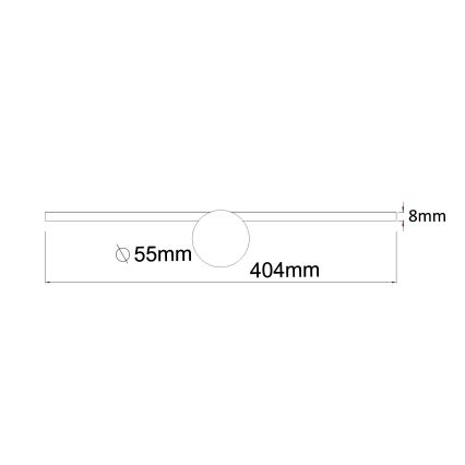 Zuma Line - LED Badkamer spiegelverlichting LED/6W/230V 40 cm IP44 zwart