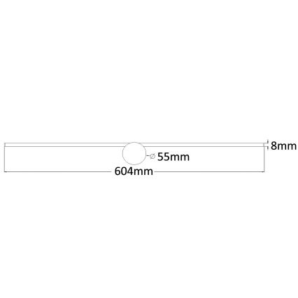 Zuma Line - LED Badkamer spiegelverlichting LED/8W/230V 60 cm IP44 zwart