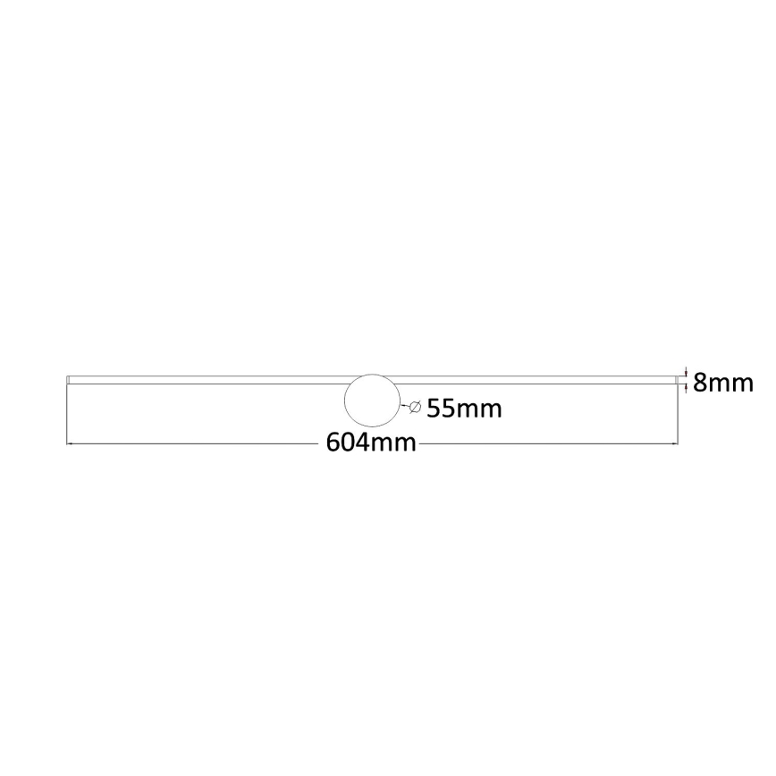 Zuma Line - LED Badkamer spiegelverlichting LED/8W/230V 60 cm IP44 glanzend chroom