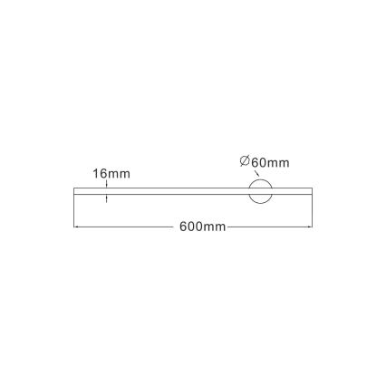 Zuma Line - LED wand verlichting LED/8W/230V 60 cm zwart