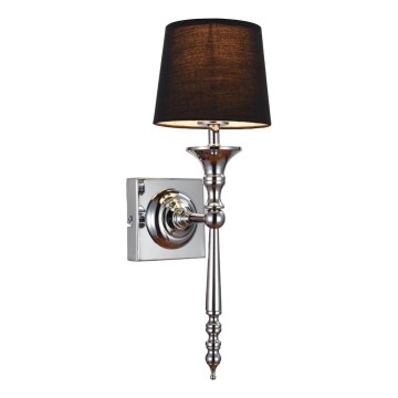 Zuma Line - Wandlamp 1xE27/60W/230V zwart/glanzend chroom