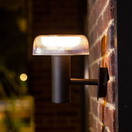 Zuma Line - LED zonne- wand lamp LED/2,5W/2000 mAh IP44 zwart