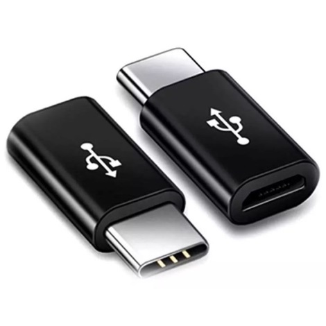 Zwarte Adapter Micro USB voor USB-C