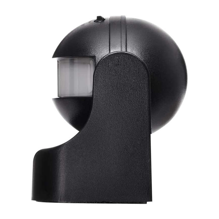 Zwarte bewegingssensor voor buiten PIR B 180 ° 1200W / 230V IP44