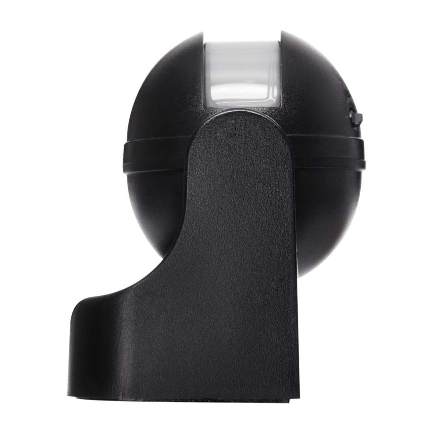 Zwarte bewegingssensor voor buiten PIR B 180 ° 1200W / 230V IP44
