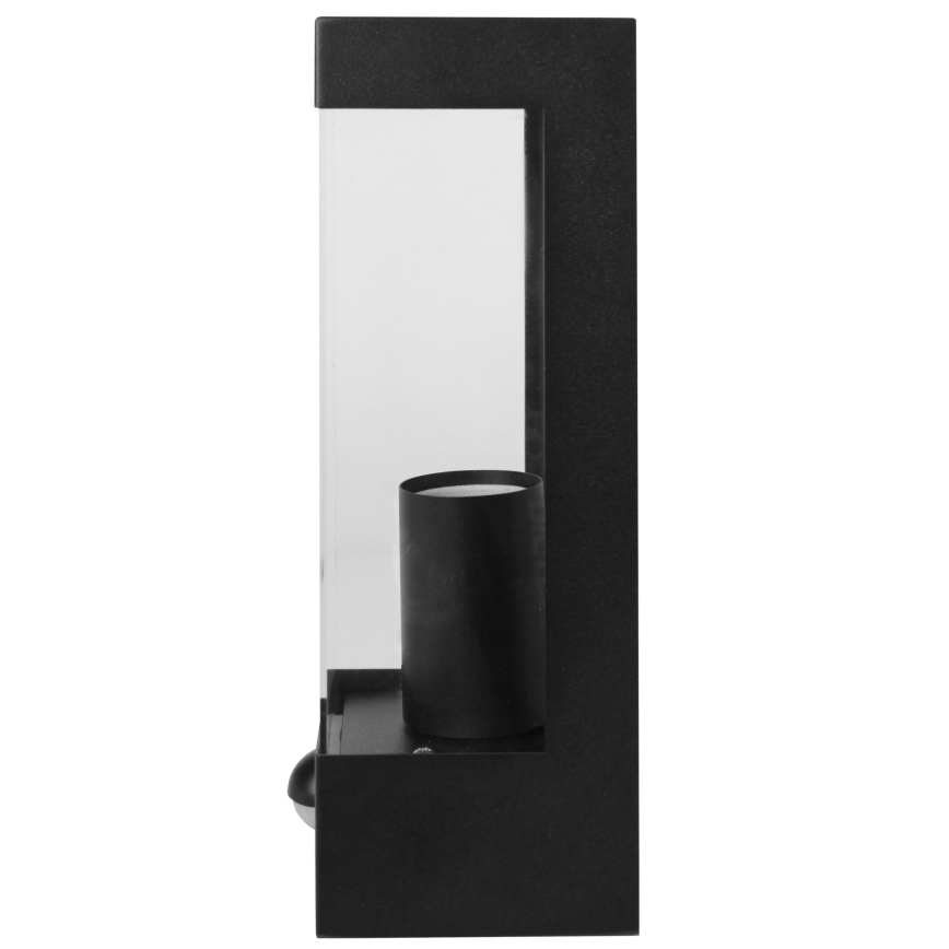 Buitenwandlamp met bewegings- en schemersensor 1xE27/15W/230V IP44 zwart