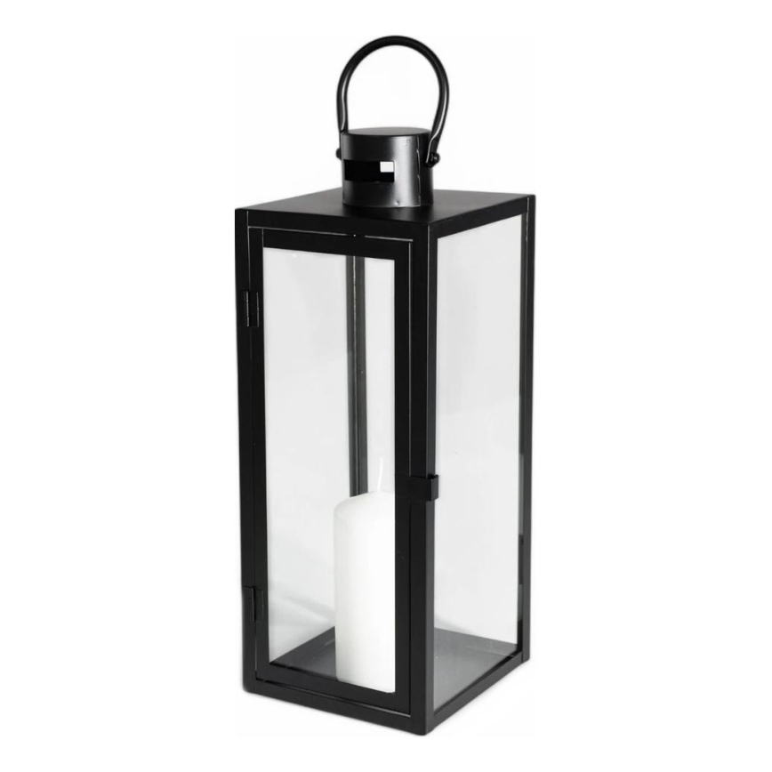 Zwarte decoratieve lantaarn 38 cm
