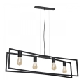 Zwarte Eettafel Hanglamp TUNJA 4x E27 / 60W / 230V