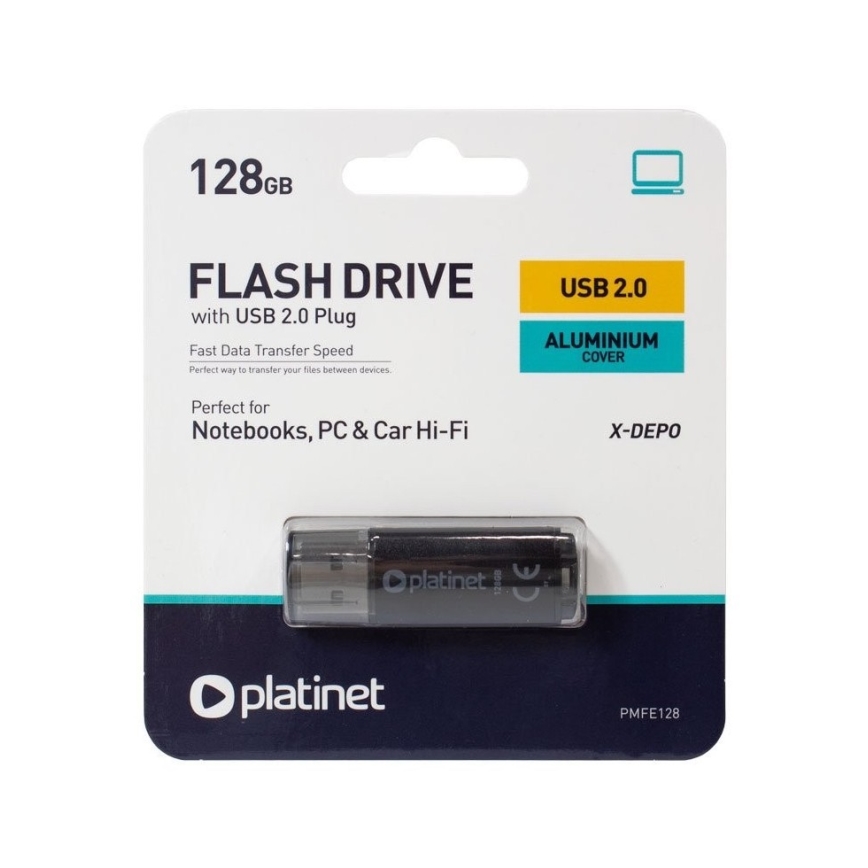 Zwarte Flash Drive USB 128GB