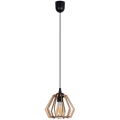 Zwarte Hanglamp aan een koord BERGO 1x E27 / 60W / 230V
